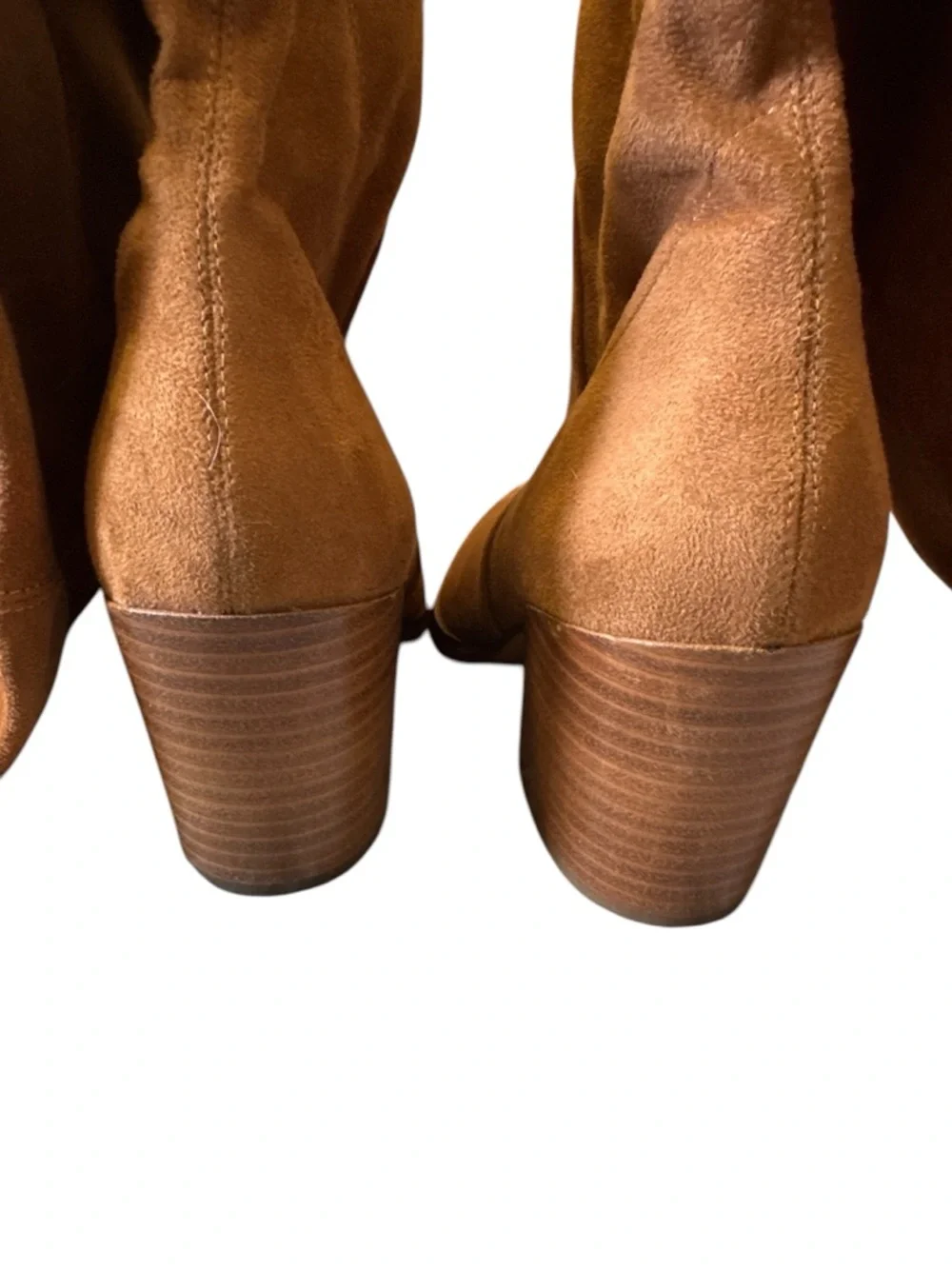 Marc‎ Fisher Tan Suede Over-the-Knee Block Heel Boots